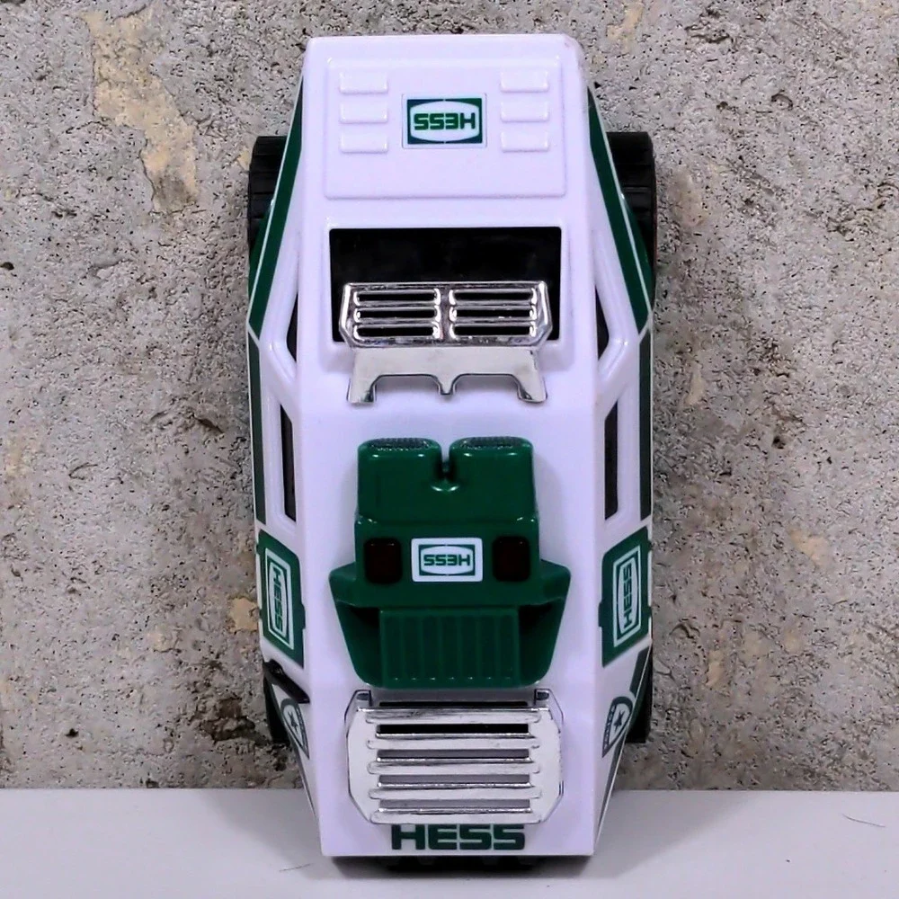 Hess 2023 Police Truck White Green Toy Vehicle Collectible Chrome Accents 5.5